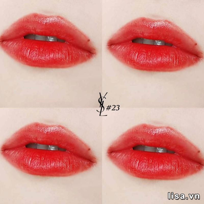 Son YSL Slim 23 Mystery Red có chất son lì mịn hoàn hảo trên môi