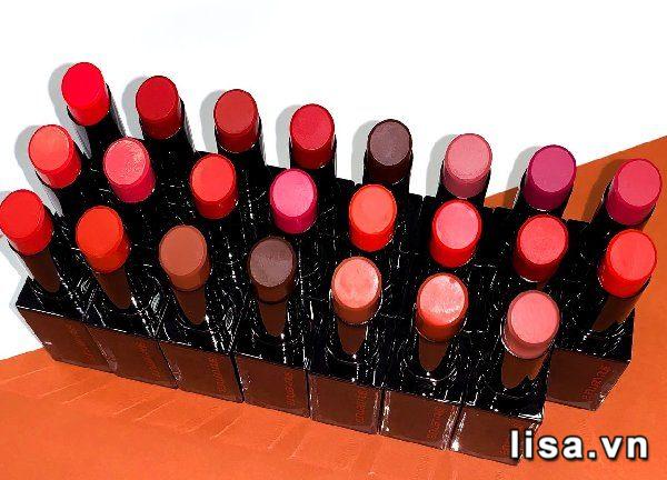Dòng Rouge Unlimited Matte có 24 màu sắc giá bán trên Lisa Cosmetisc là 650.000đ
