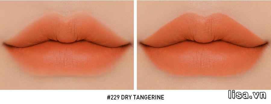Chất son 3CE Matte Lip Color 229 Dry Tangerine lì mịn