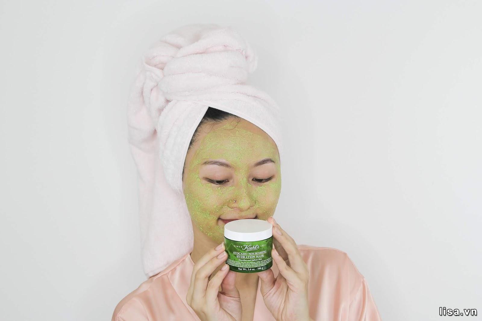 Mặt nạ Kiehl’s Avocado Nourishing Hydration Mask giúp bạn lấy lại làn da căng bóng, mịn màng 